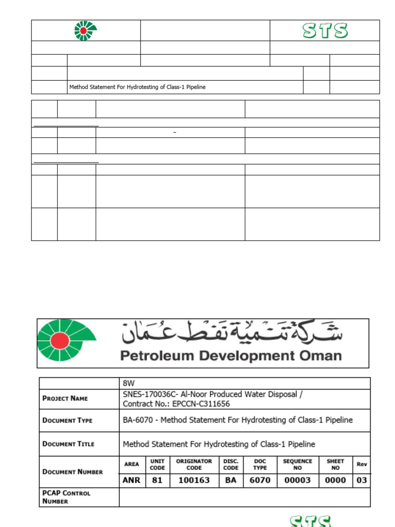 Ms For Hydrotesting Of Pipelines Pdf