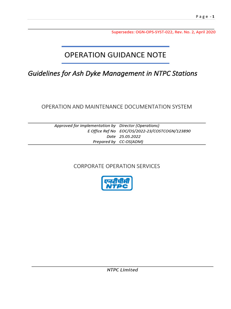 Guidelines For Ash Dyke Management - PDF - Crdownload | PDF
