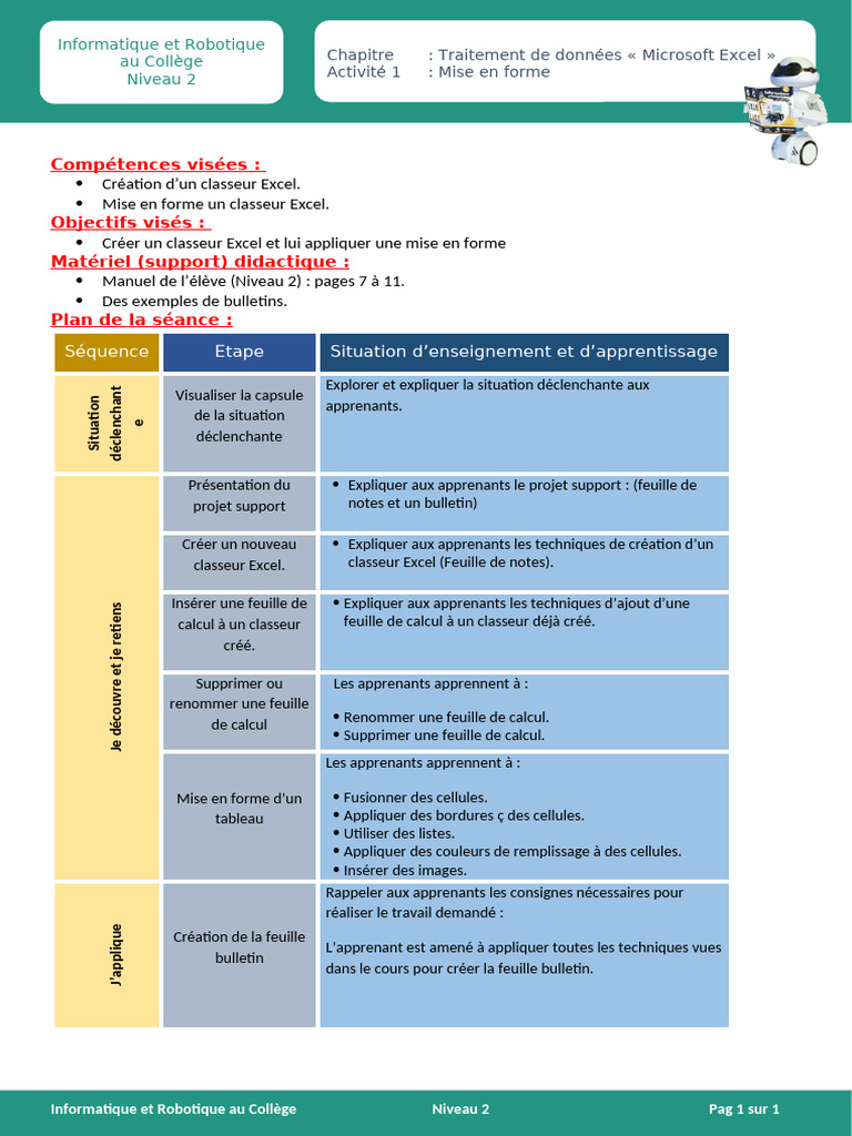 Fiche Pédagogique Pages 7 À 11 | PDF