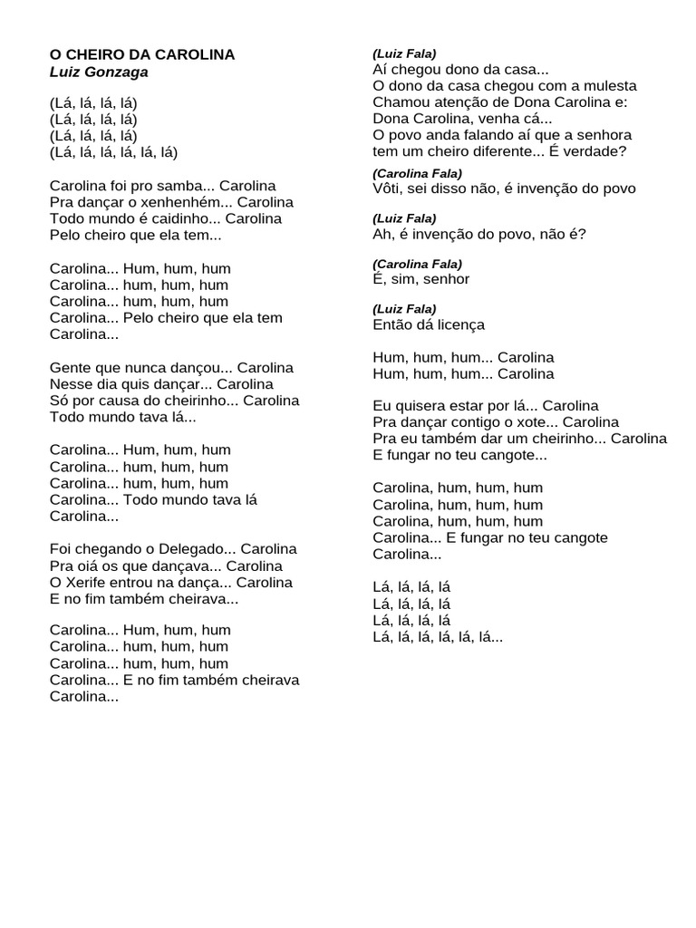 O Cheiro Da Carolina | PDF