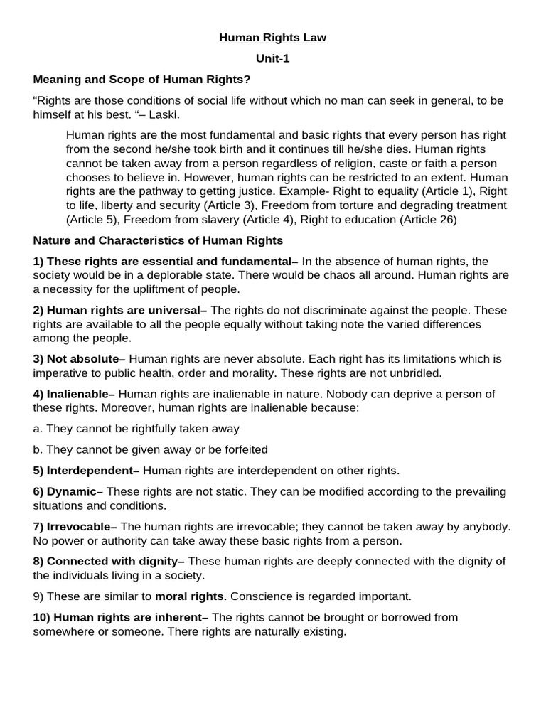 Human Rights Law | PDF