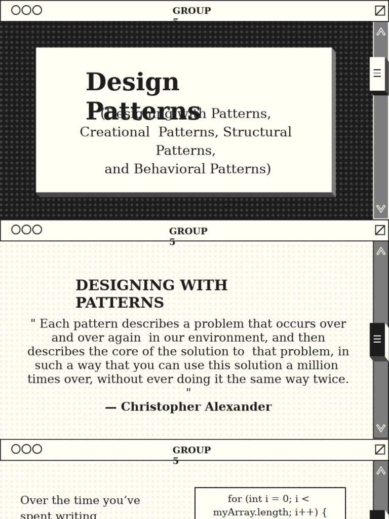 BSINFOTECH - 3A - Group 5 Design Patterns | PDF