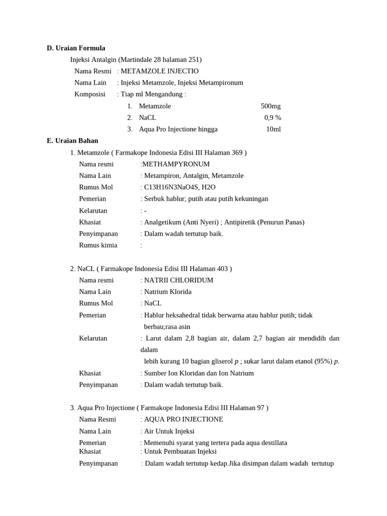 ANTALGIN | PDF