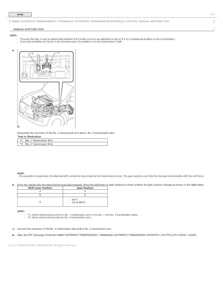 LC 200 TRANSAXLE AUTOMATIC TRANSMISSION SYSTEM (For 1VD-FTV) MANUAL ...