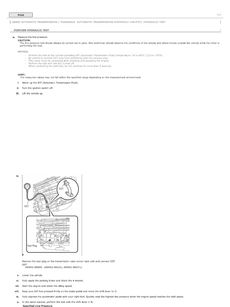lc200 TRANSAXLE AUTOMATIC TRANSMISSION SYSTEM (For 1VD-FTV) HYDRAULIC ...