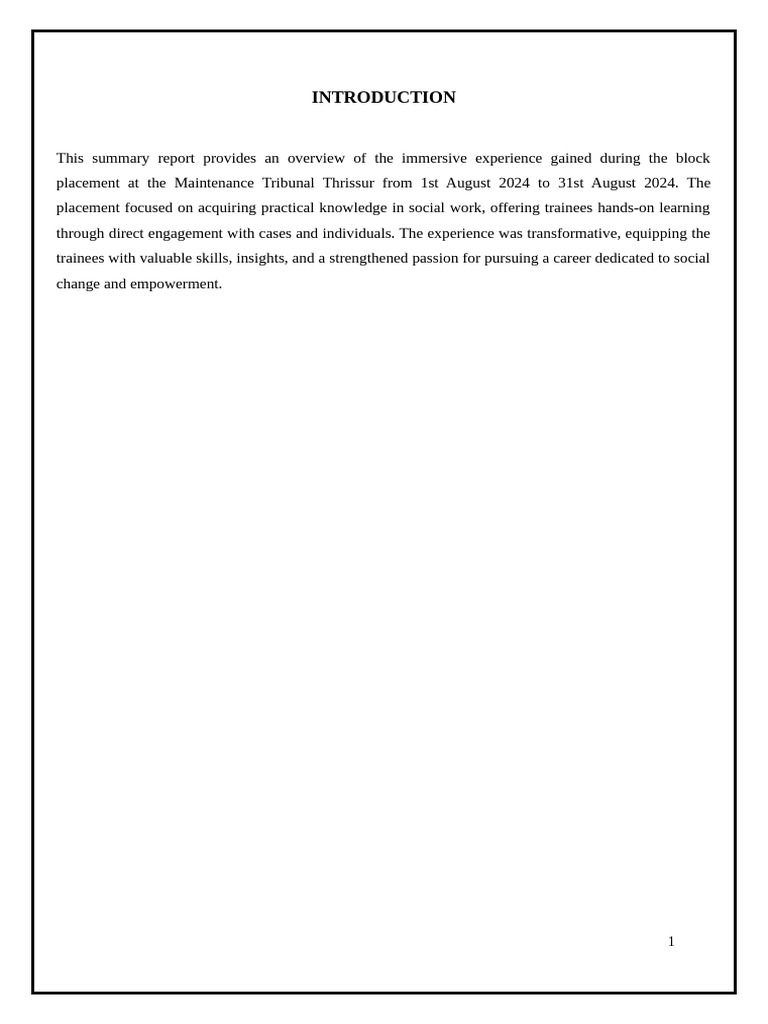 Block Placement Summary Report Content | PDF