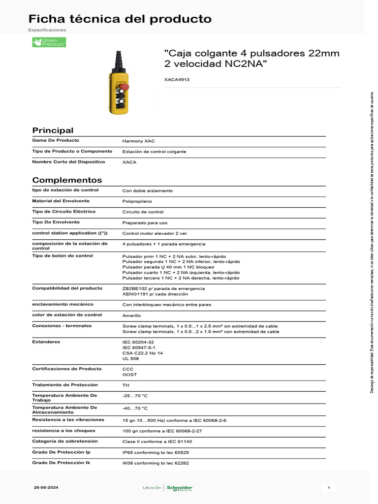 Schneider Electric - Harmony-XACA - XACA4913 | PDF | International ...