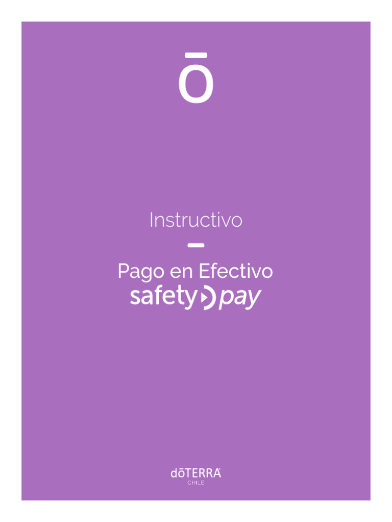 295 - Instructivo SafetyPay Pago Efectivo Forma de Pago Doterra Chile | PDF