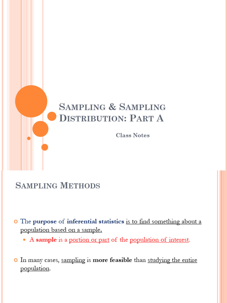 2a. Sampling & Sampling Distribution-Part A | PDF