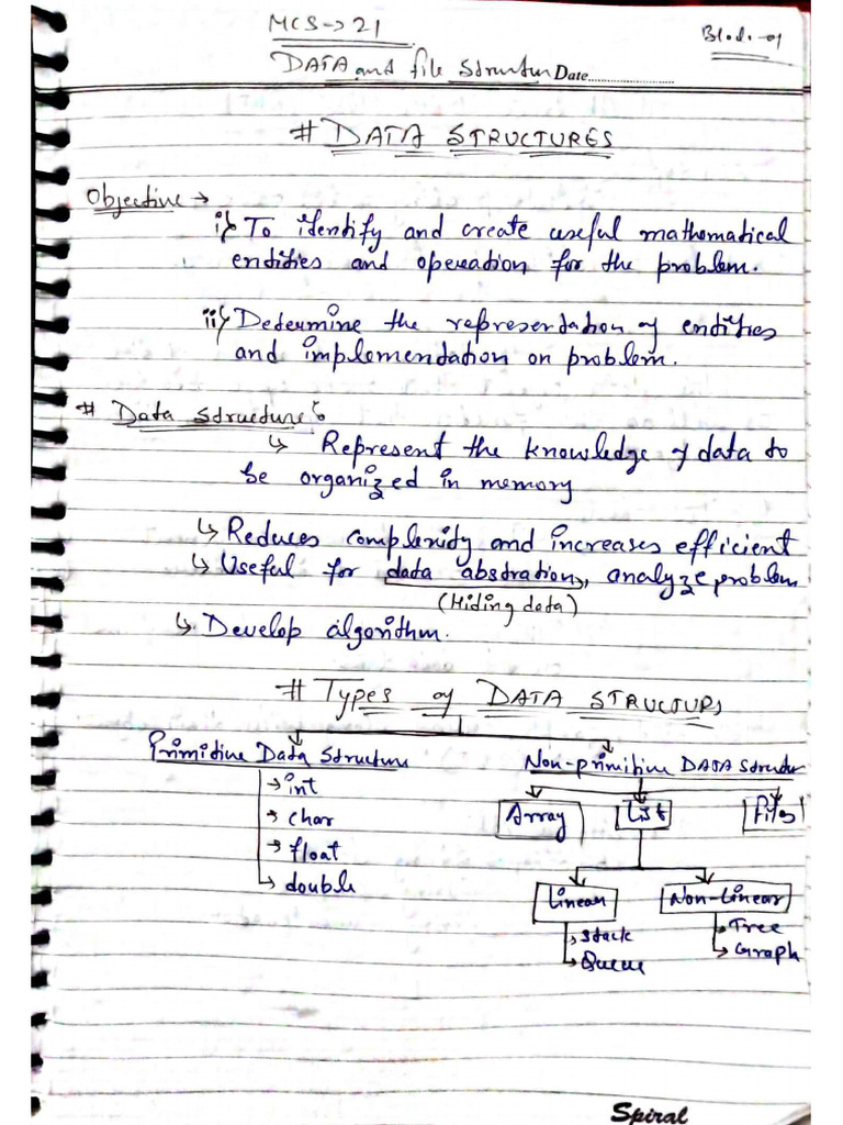 Data Structure NOTES | PDF