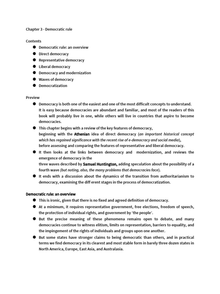 Chapter 3 - Democratic Rule | PDF