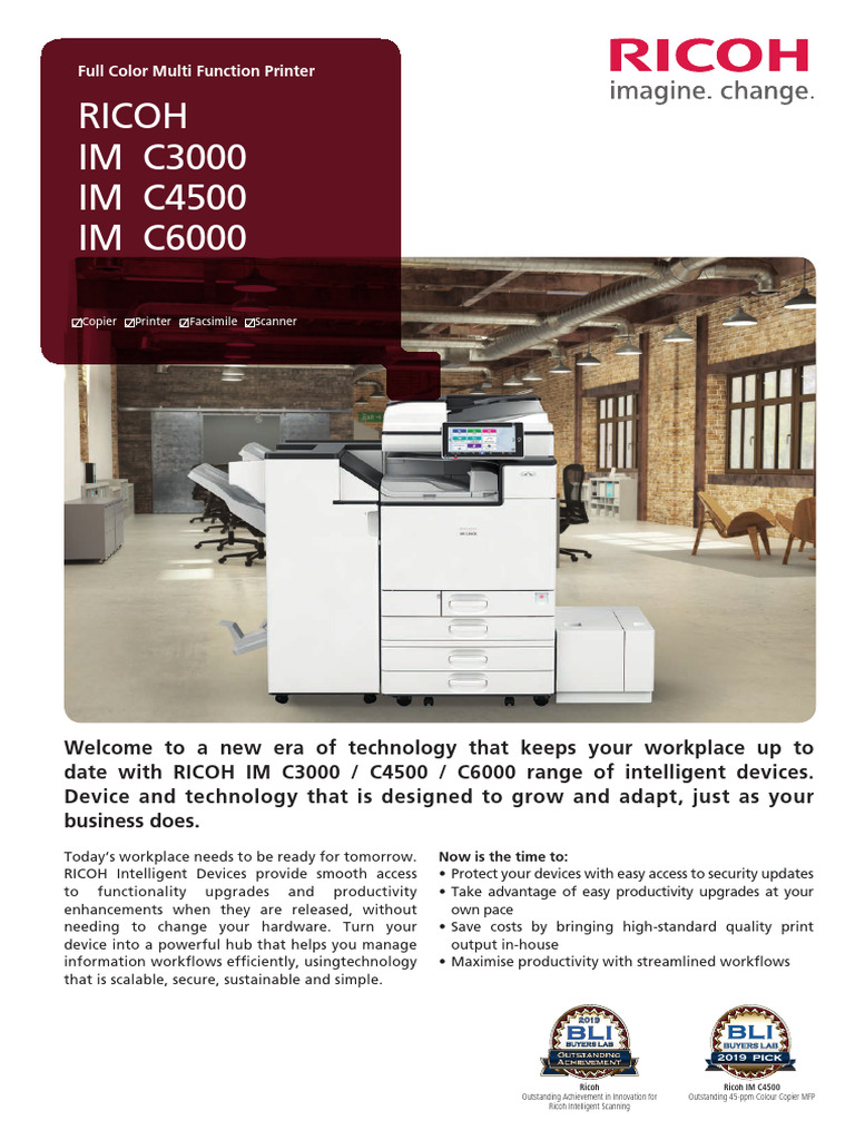 RICOH IM C3000, C4500, and C6000 Brochure | PDF