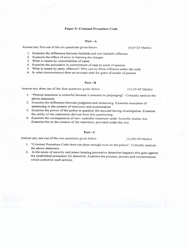 Paper - 5 Criminal Procedure Code 16.2.2018 | PDF