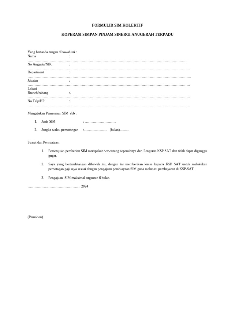 calon pemohon SIM baru mengisi formulir
