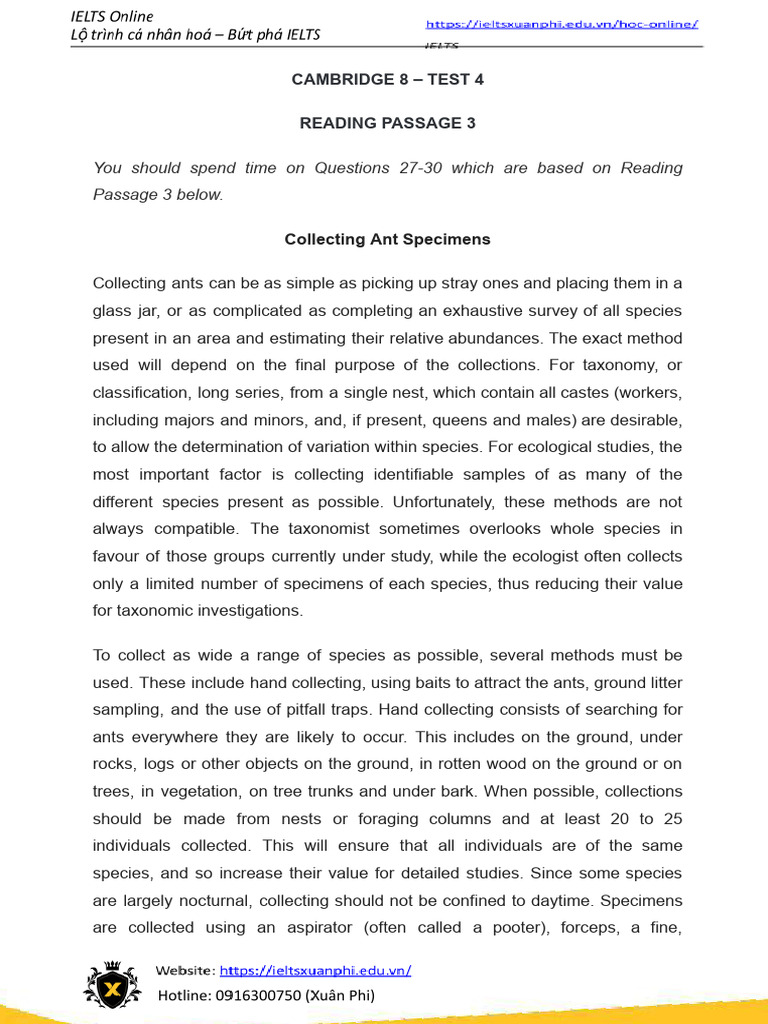 cambridge 8 test 4 reading passage 3