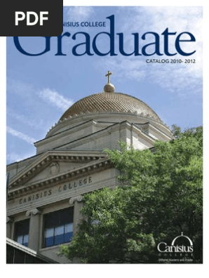 Canisius College: CATALOG 2010-2012 | PDF | Graduate School | Academic  Degree