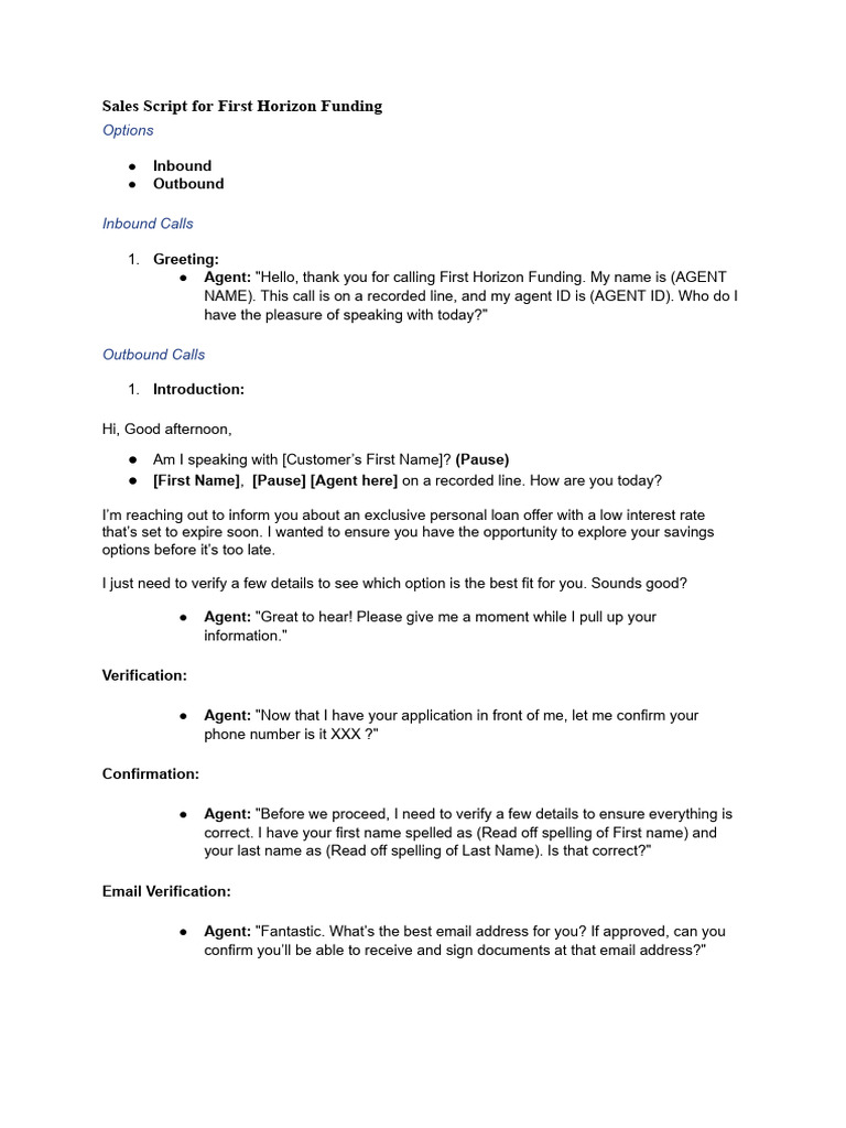 Credit Pull Script | PDF