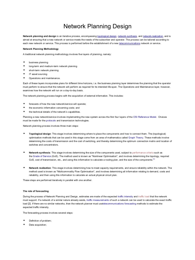 Network Planning Design | PDF