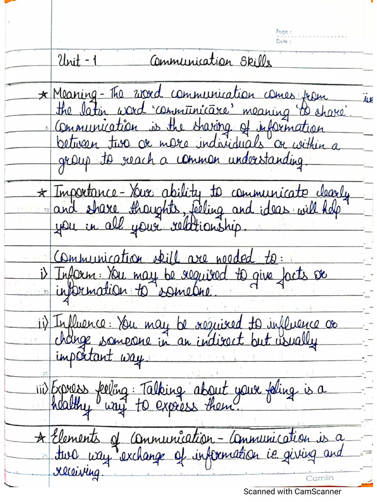 Communication Skills 9 Class | PDF