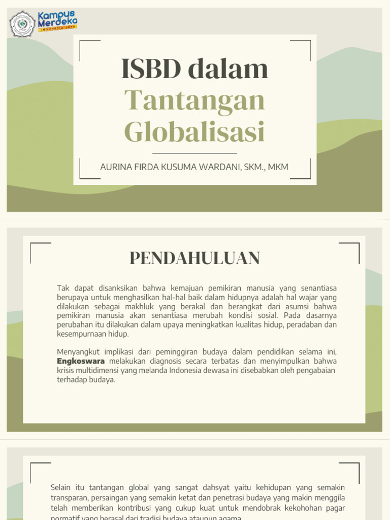 Isbd Dalam Tantangan Globalisasi | PDF