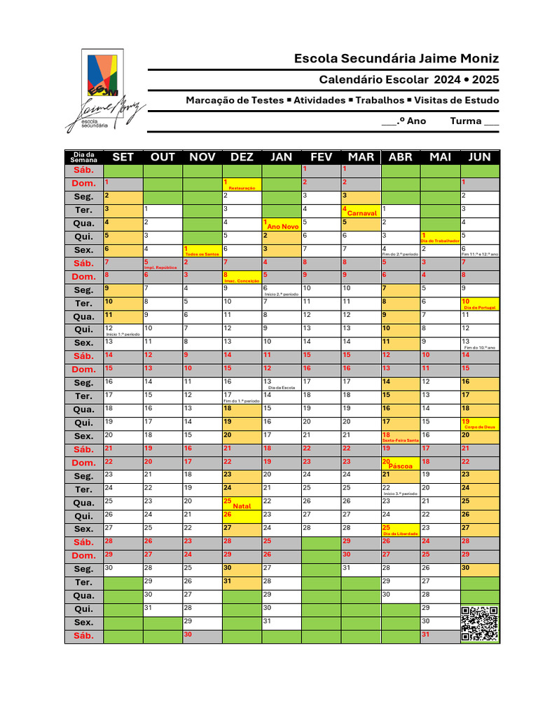 Calendario Marcacao Dos Testes PDF