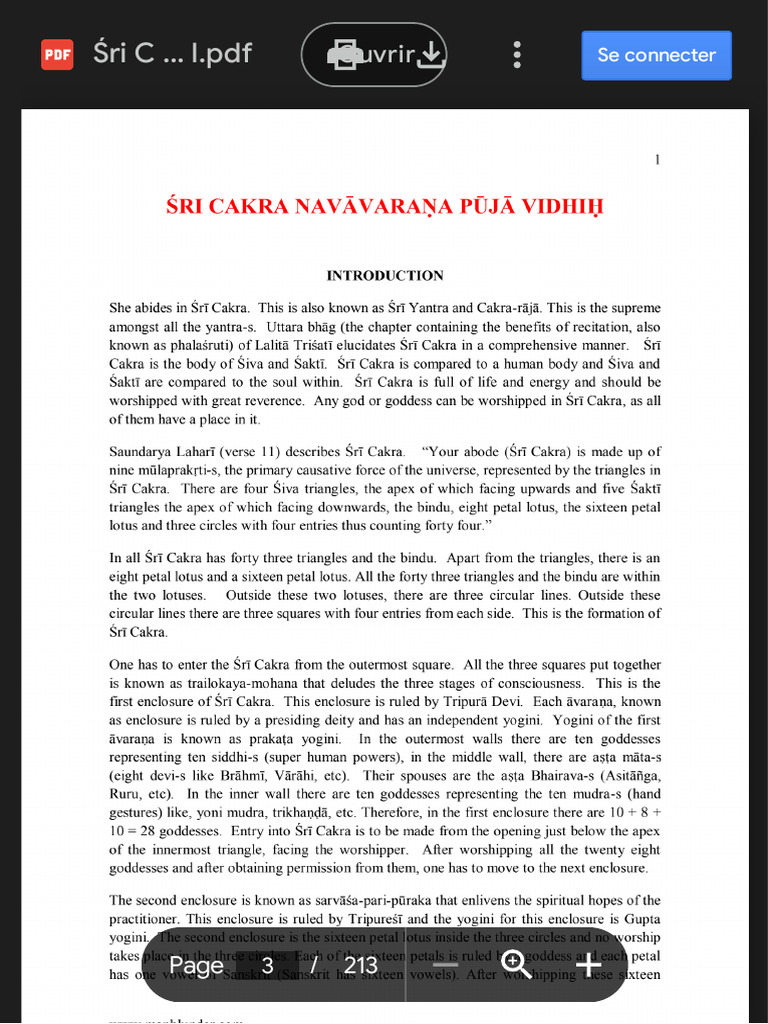 Sri Chakra Vidhi Important | PDF