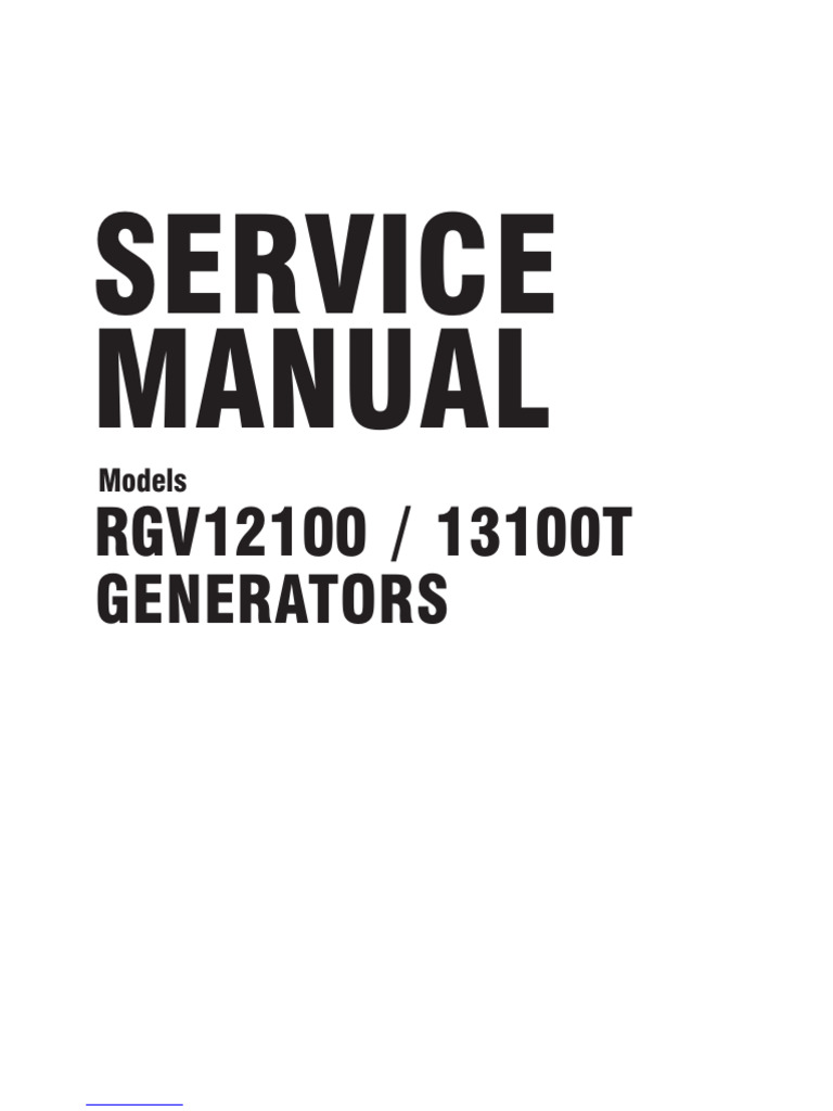 Generator Service Manual Guide | PDF | Mains Electricity | Transformer