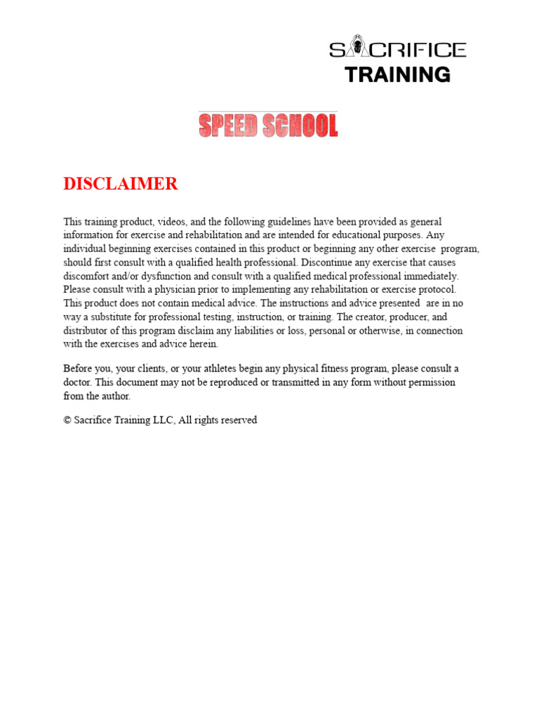 Jason Jaykody's Speed Training Guide | PDF | Foot | Wellness