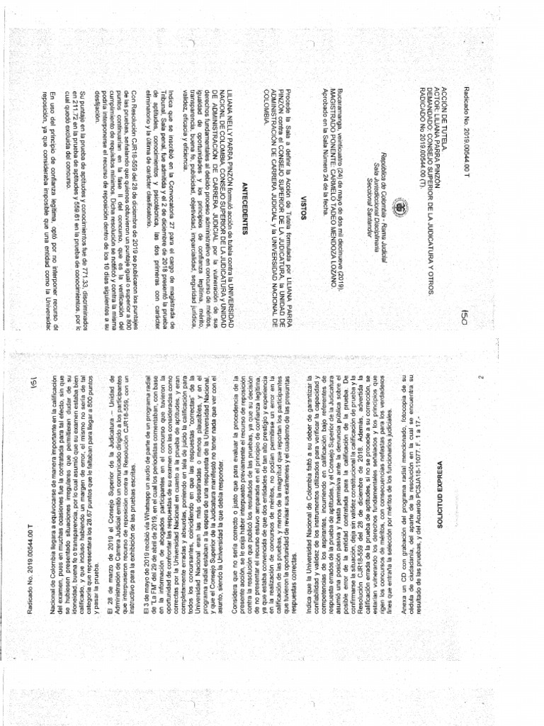 2019-00544 Fallo 1ra. Instancia | PDF
