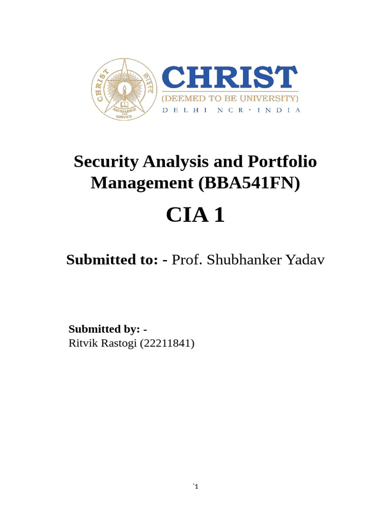 Cia 1 - Sapm | PDF