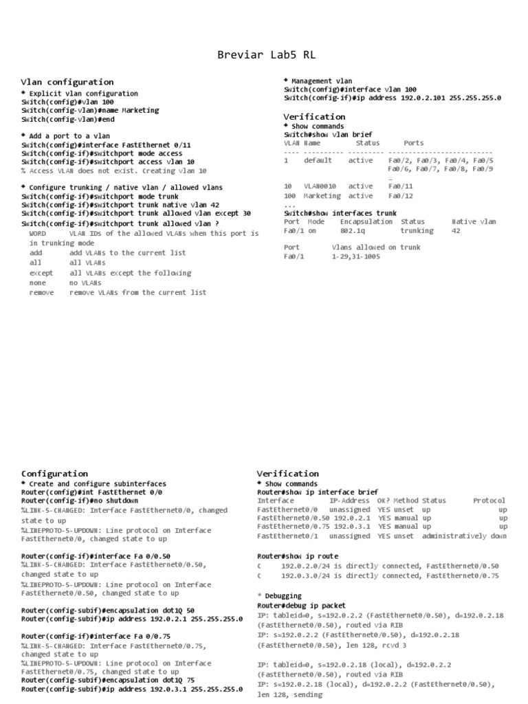 VLAN and Subinterface Configuration Guide | PDF