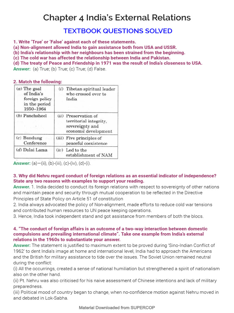 4-India's External Relations | PDF