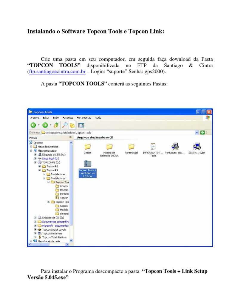 Instalação do Software Topcon Tools | PDF | Janela (informática ...