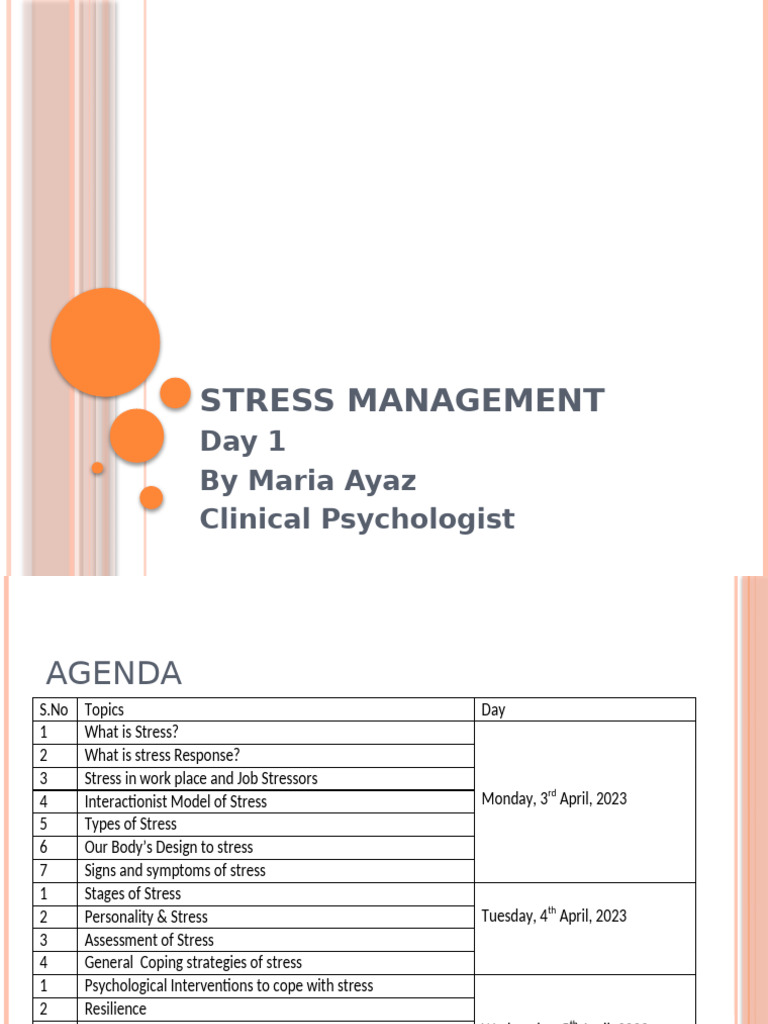 Stress Management | PDF