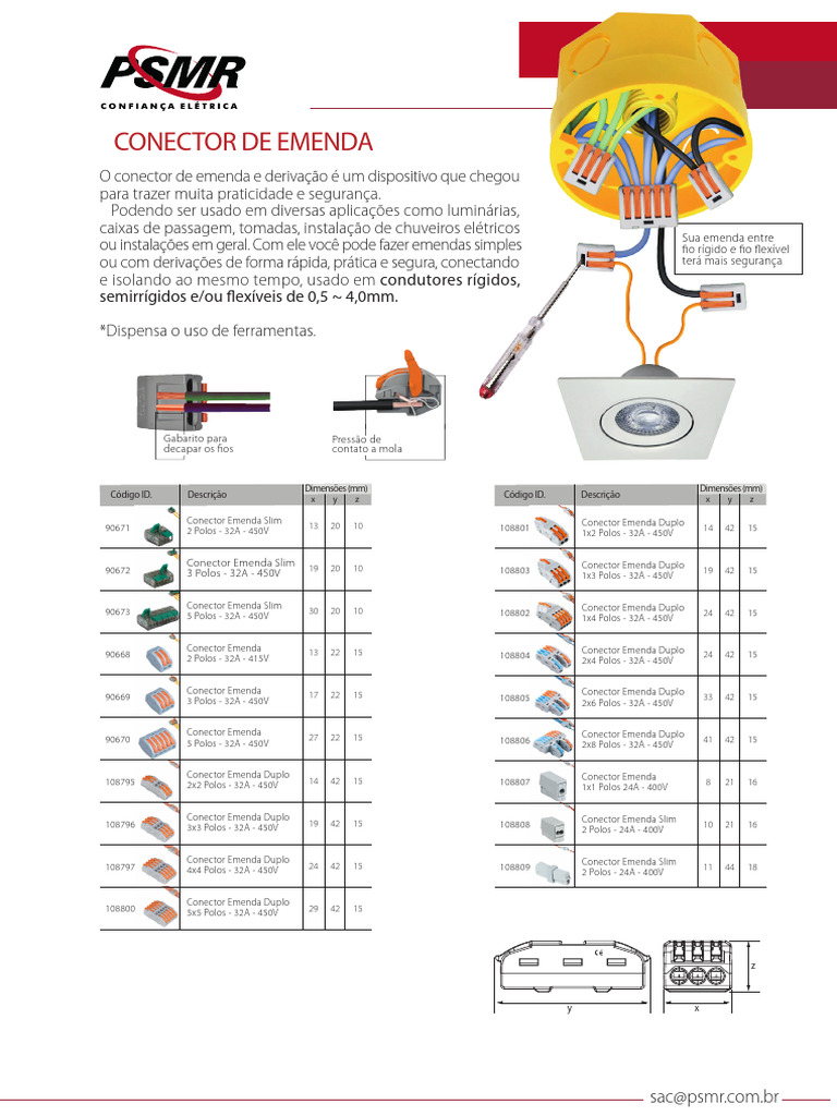 Linha Conectores de Emenda e Veda Box | PDF
