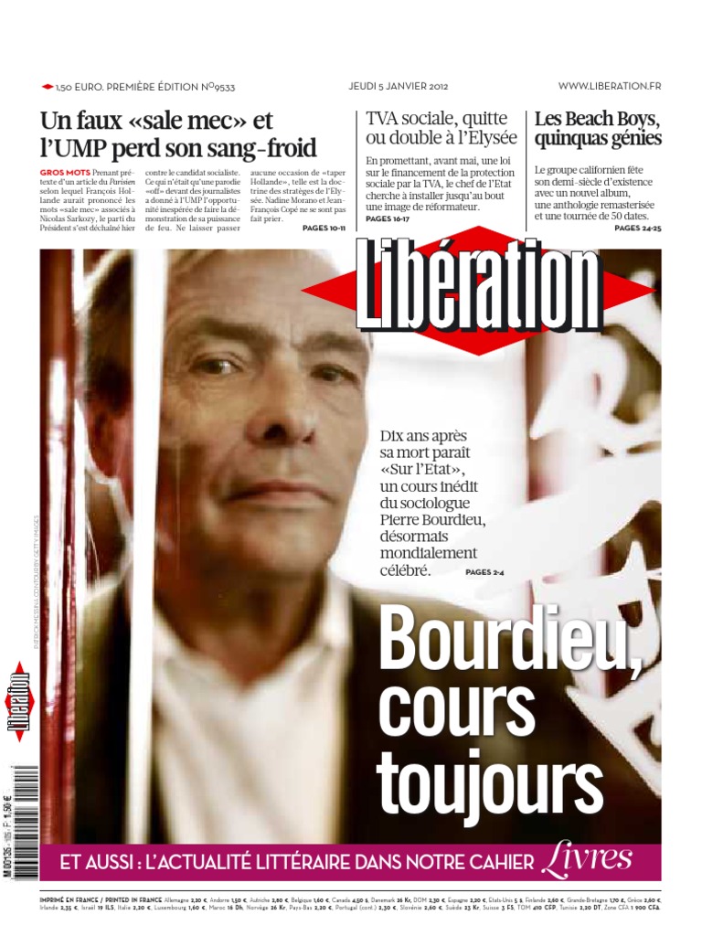 Libération Bourdieu Cours Toujours PDF Libye Science photo image