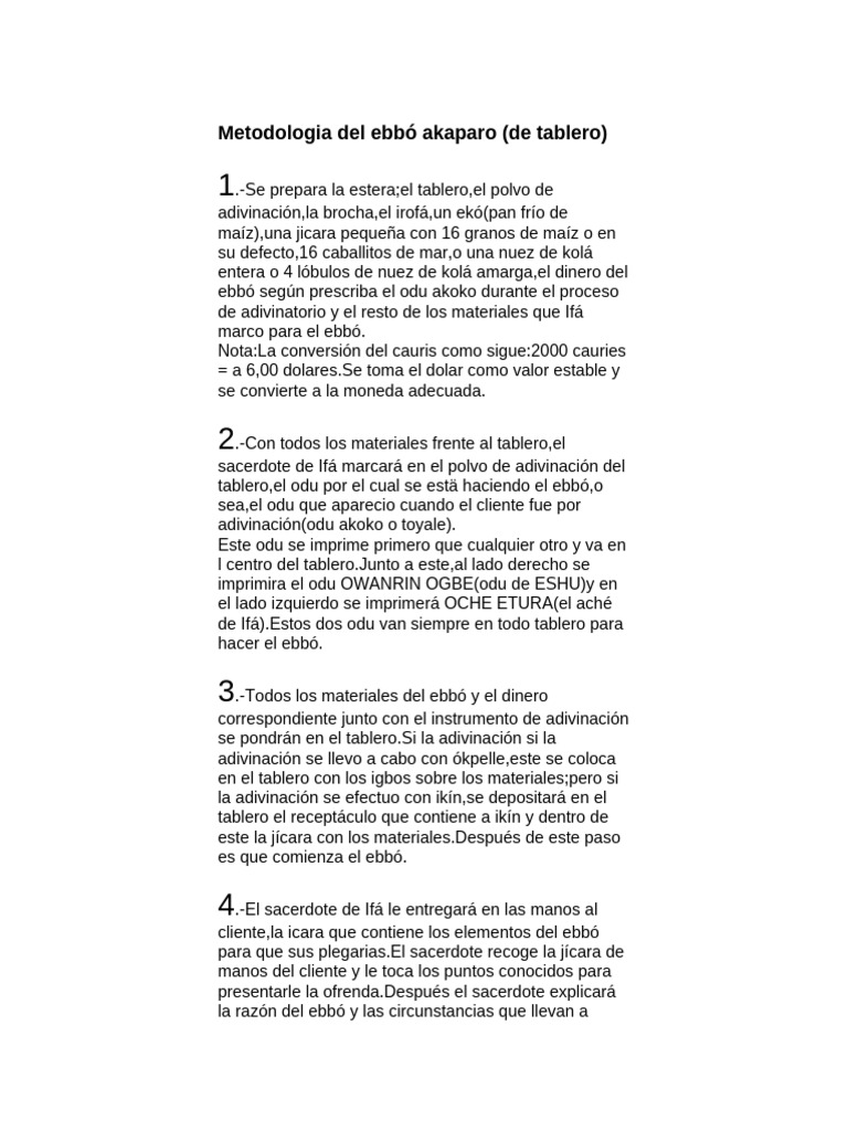 Ebbó Akparo | PDF