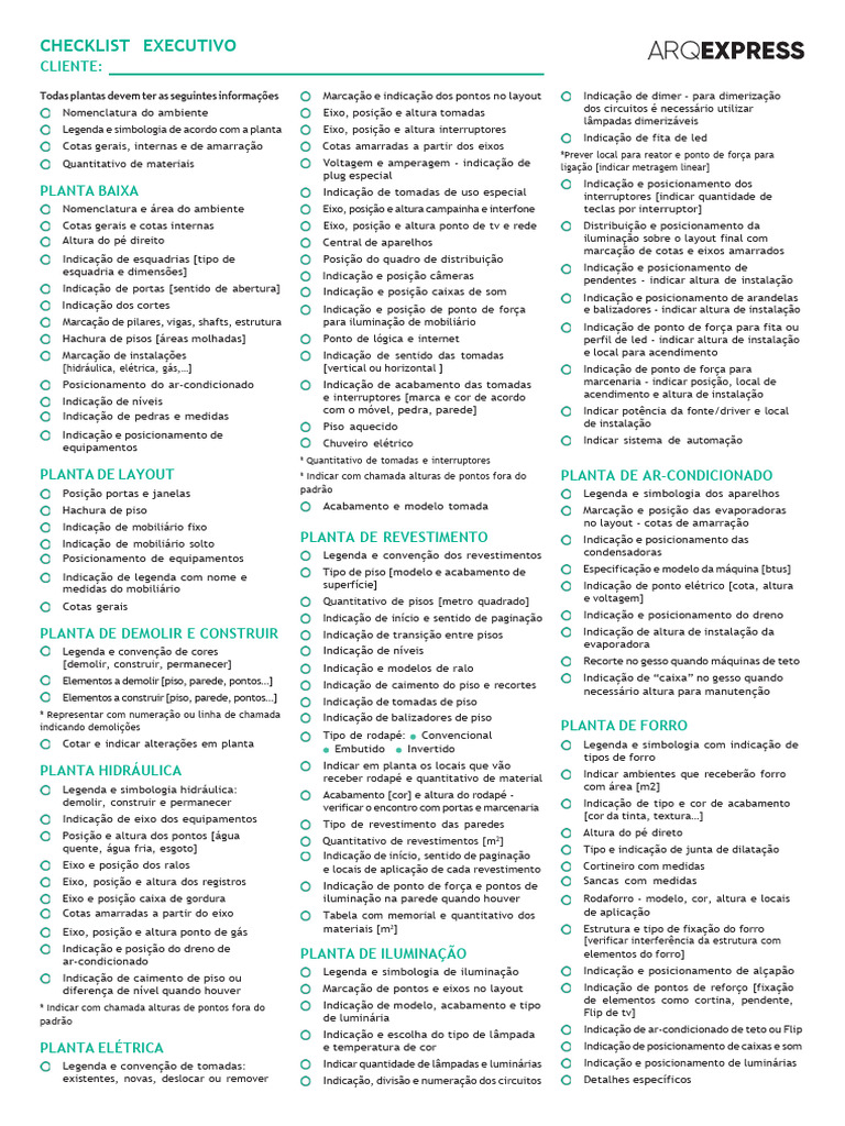 Checklist Digital Executivo Arq | PDF