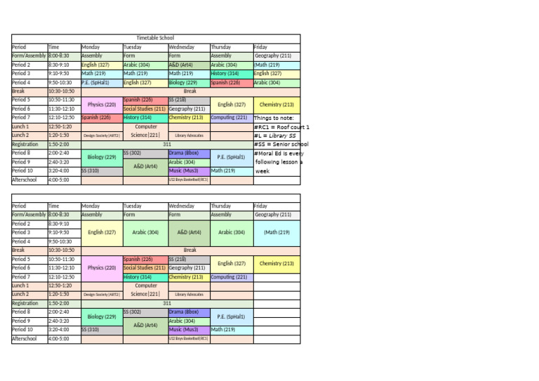homework-timetable-pdf