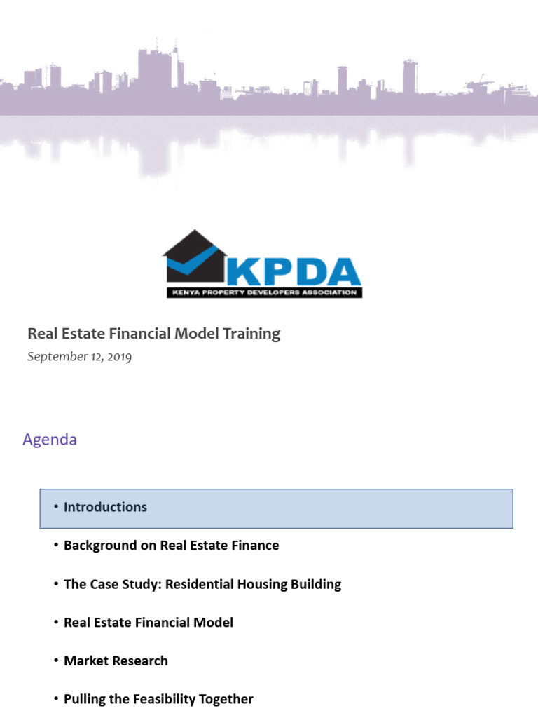 KPDA Real Estate Financial Modeling Training Presentation | PDF