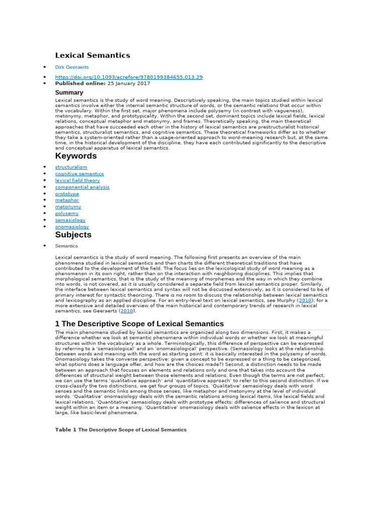 Lexical Semantics Cruse Pdf | Lexical Semantics Cruse – JRYE