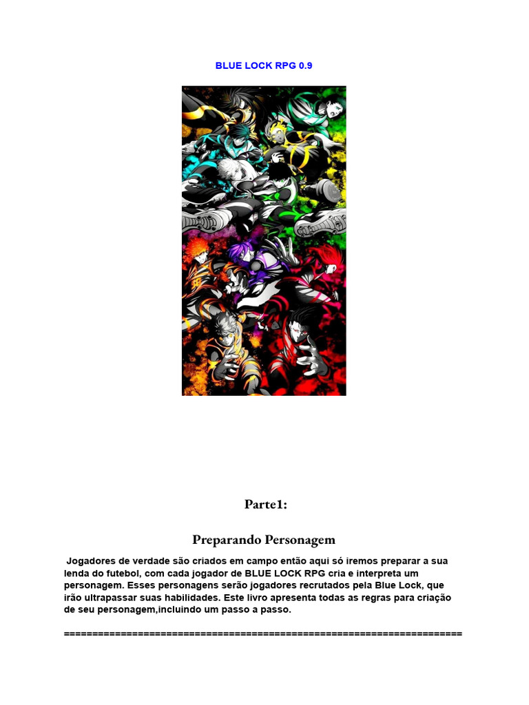 Blue Lock RPG 0.9 | PDF