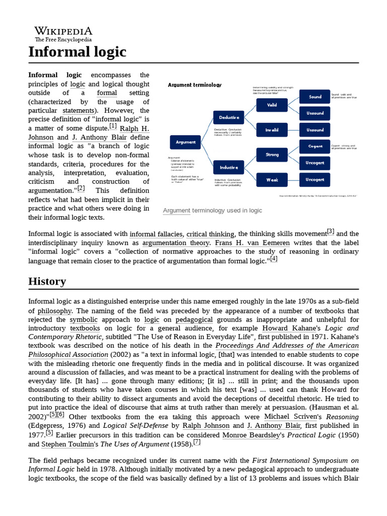 Informal Logic | PDF
