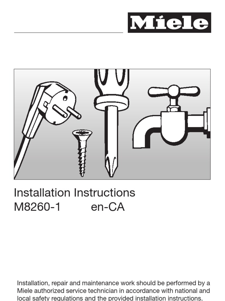 Miele M8260 Microwave Installation Guide | PDF | Oven | Boiling