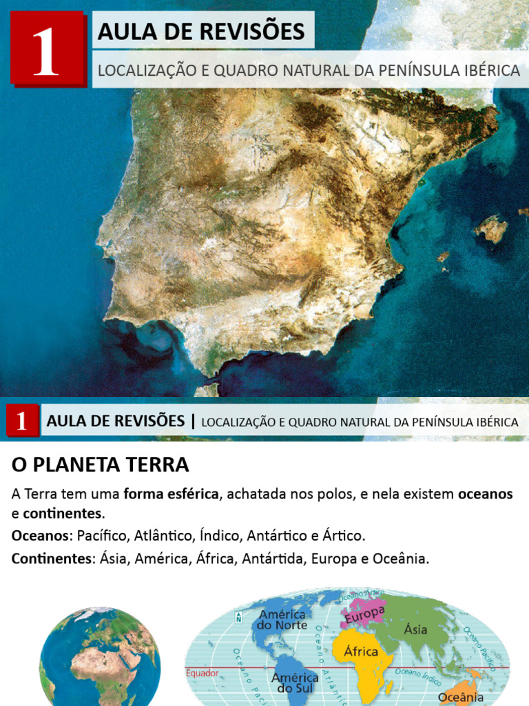 Quadro Natural da Península Ibérica | PDF | Terra | Continente