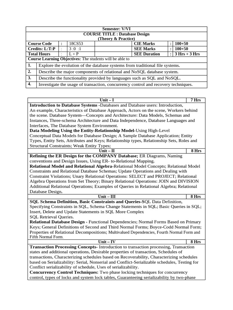 Database Design Course Overview | PDF | Relational Database | Computers
