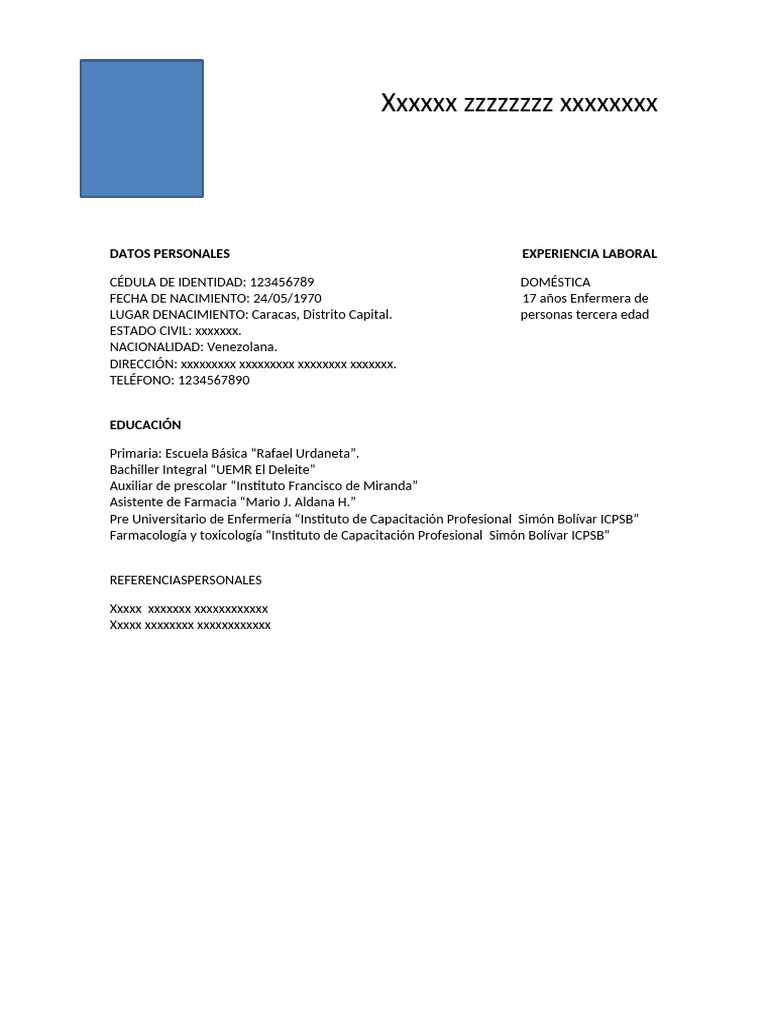 Formato Resumen Curricular PDF - 1