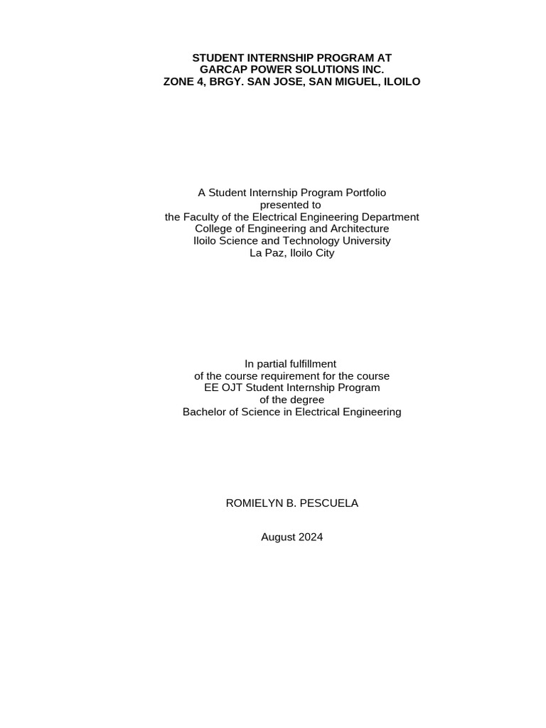 SIP Logbook Cover and Inclusions | PDF