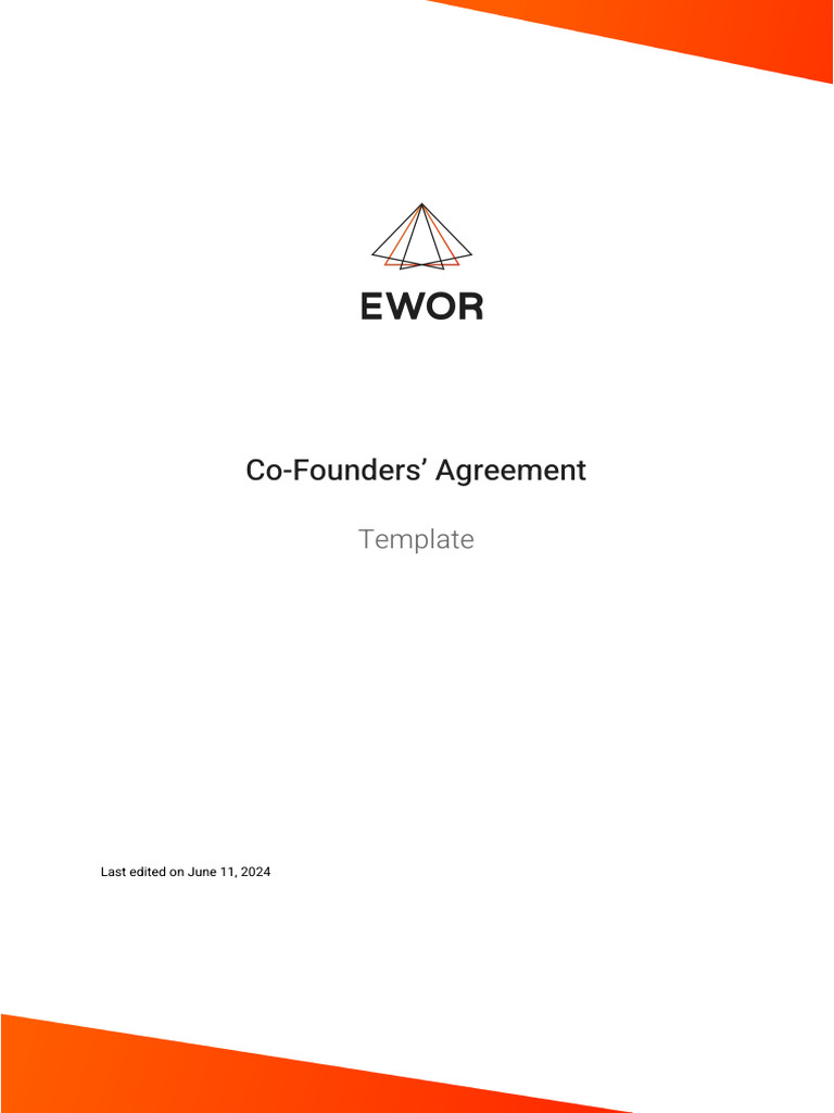 CoFounder Agreement Template | PDF