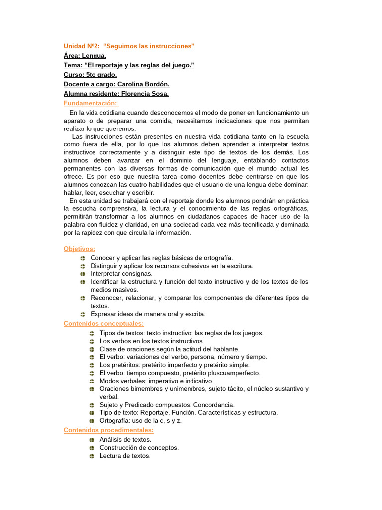 Reportaje y Textos Instructivos 5to Grado | PDF | Verbo | Asunto ...